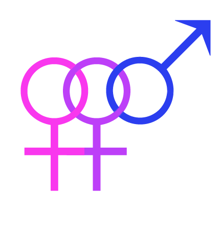 asexualxbisexual:Bisexual Female Symbol by Jon-Boys