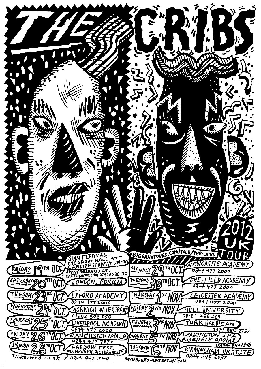 David Bailey The Cribs Tour Poster Uk Tour Poster I Done Did