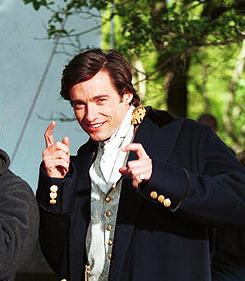 scottxlogan:Hugh Jackman behind the scenes of Kate and Leopold