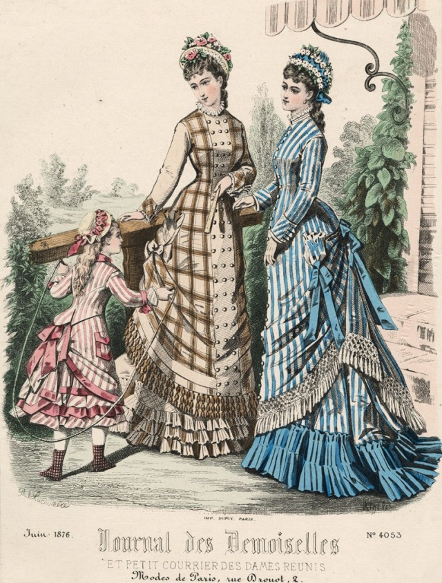 Old Rags - June fashions, 1876 France, Journal des...