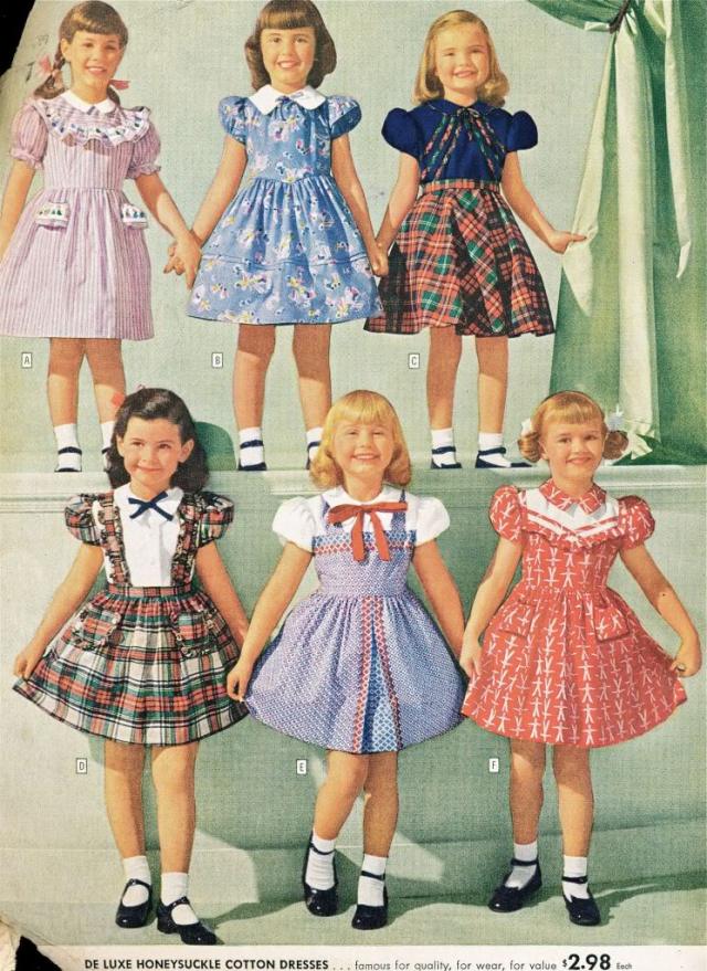 Old Ads and Mags! - Fashions for girls - Sears catalog, 1948