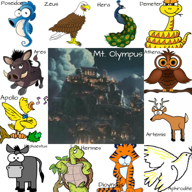 Greek Gods Animal Symbols