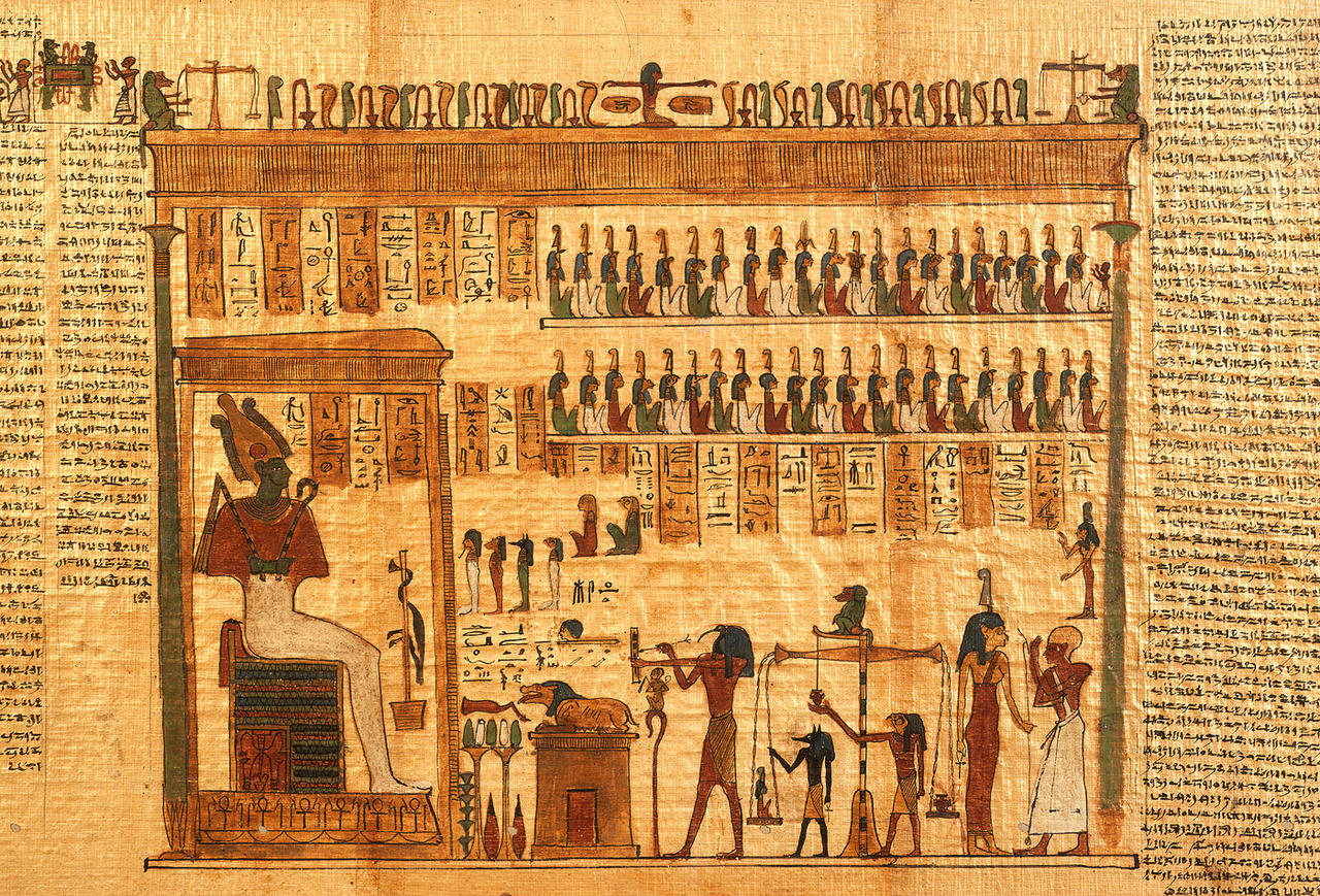 ANCIENT ART — Section from the Ancient Egyptian Book of the...
