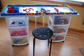 lego storage and table
