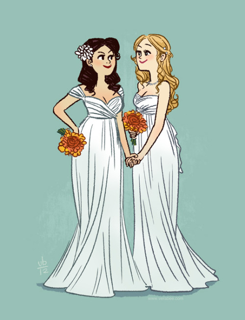 Two lovely ladies that I know got married this weekend (one of...