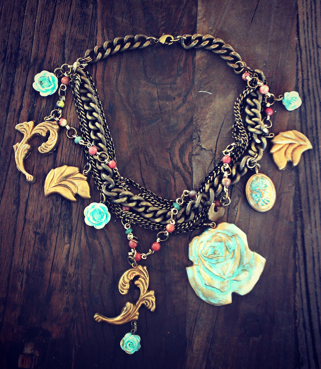 Ouroboros Designs | New Baroque Necklace. Same materials as similar...