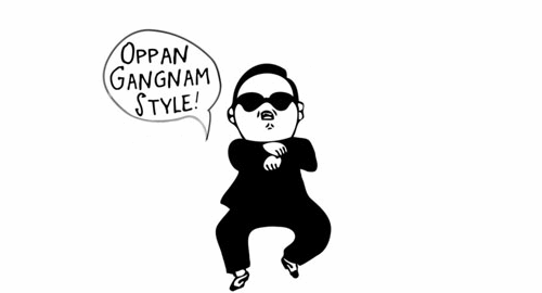 Image result for gangnam style cartoon guy saying gangnam style transparent