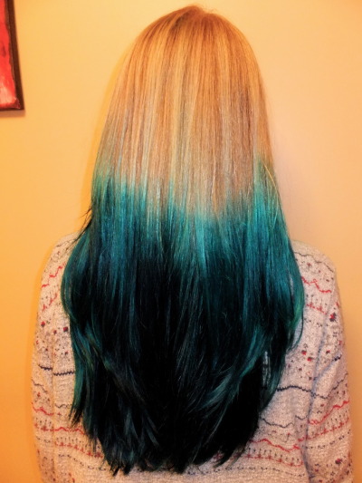 Blue Dip Dye Tumblr