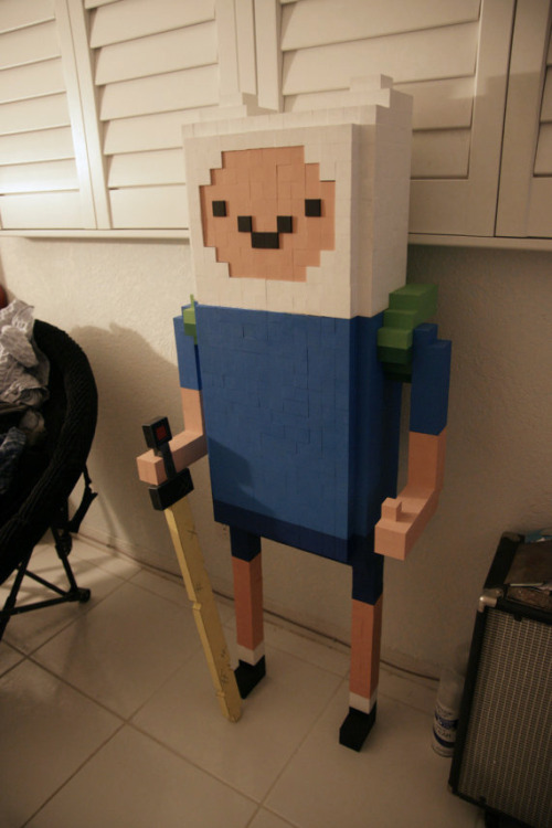 it8bit:Finn Wooden StatueOver 4000, 1 inch wooden cubes4.5...