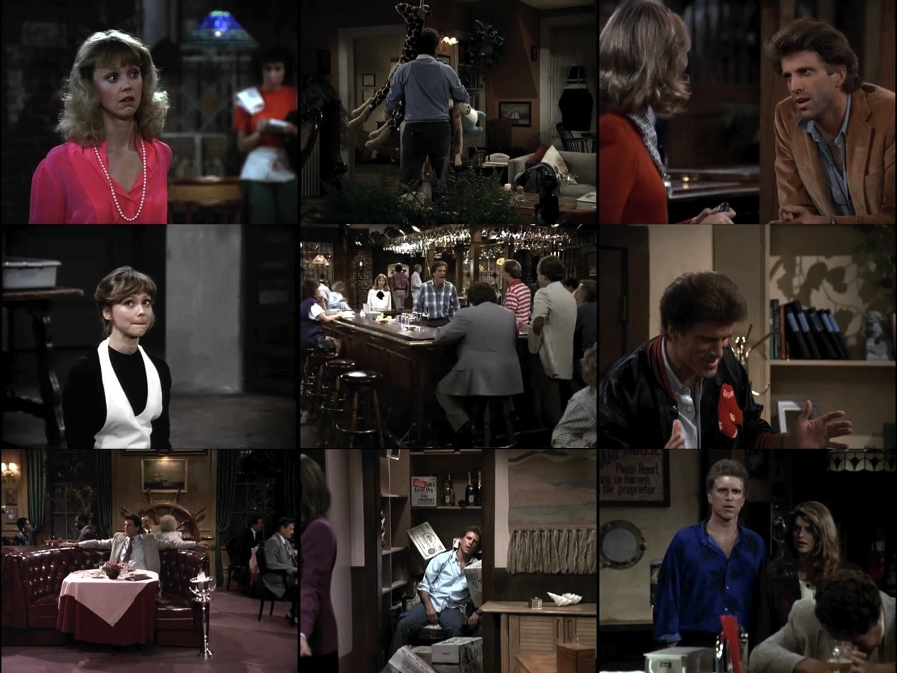 Nine screen caps from cheers