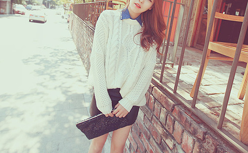 knitted sweater kfashion
