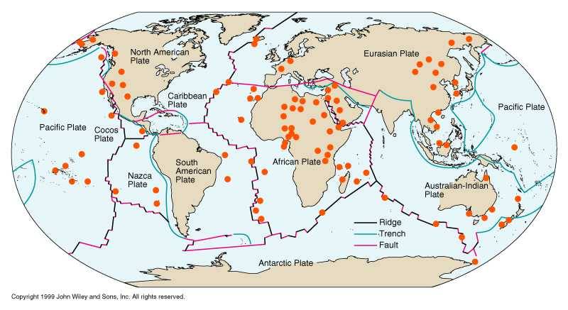 The seafloor between plate boundaries is far from... - What about ...