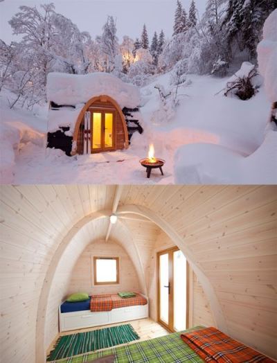 Cabin in the snow