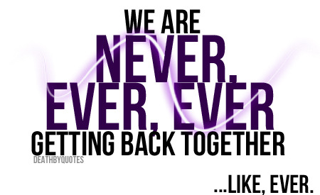 we are never ever getting back together book
