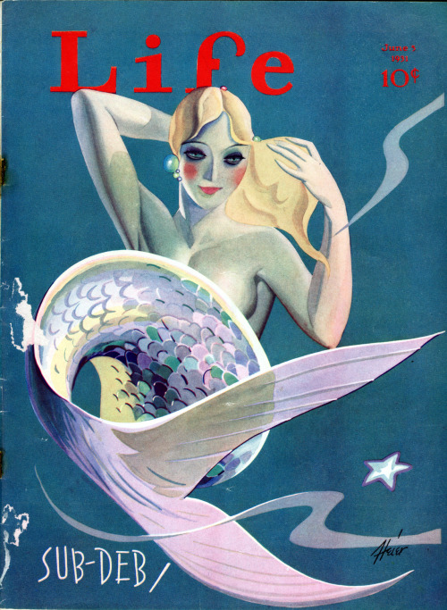 willigula:Life magazine mermaid cover by Henry Heier, 1931