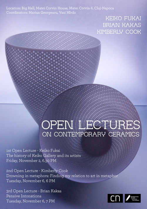 Open lectures on contemporary ceramics organized by Ceramics Now Association, Keiko Fukai, Brian Kakas, Kimberly Cook