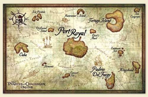 the pirate caribbean hunt world map