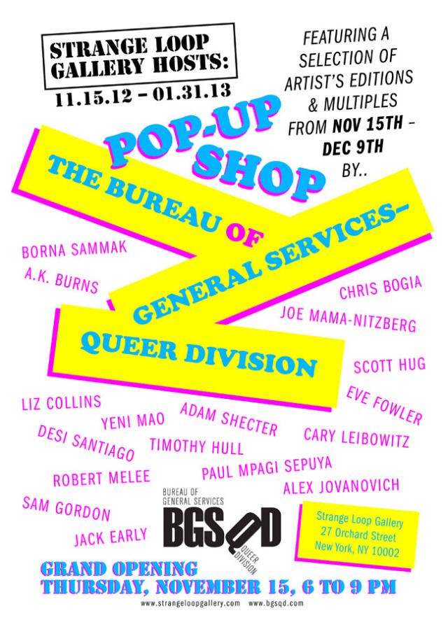 Updated flyer for pop-up shop with MORE artists!...