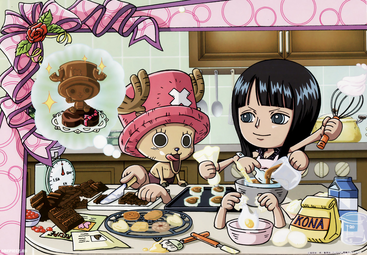 Nico Robin And Tony Tony Chopper Baking A Panda Discovers The World