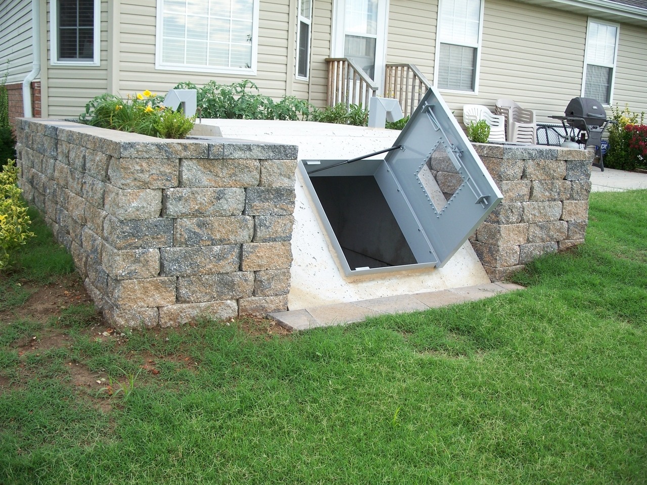 StashVault Underground Storm tornado Shelter In Landscaping 