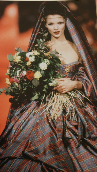 tartan wedding dress