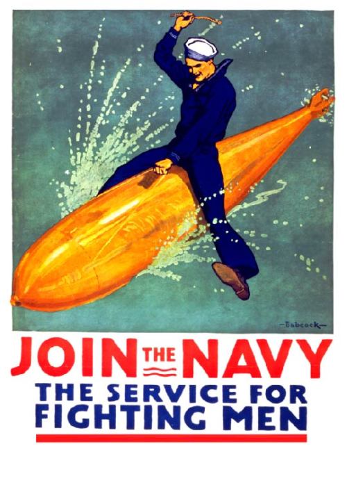 Recruiting Poster Navy Propaganda Illustration Art Typography History World War II WWII