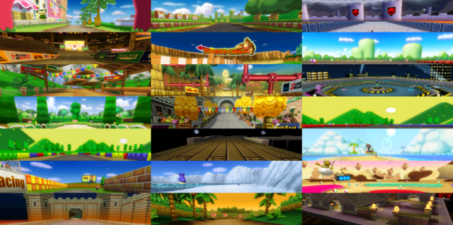 Supper Mario Broth - Mario Kart Wii course banners. (Source)