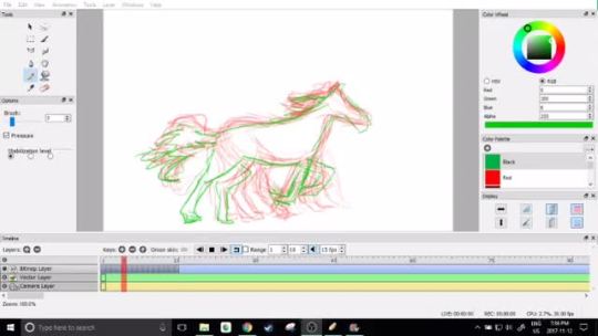 how to put a firealpaca animation in pencil2d