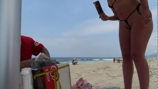 Chubby watching beach POV