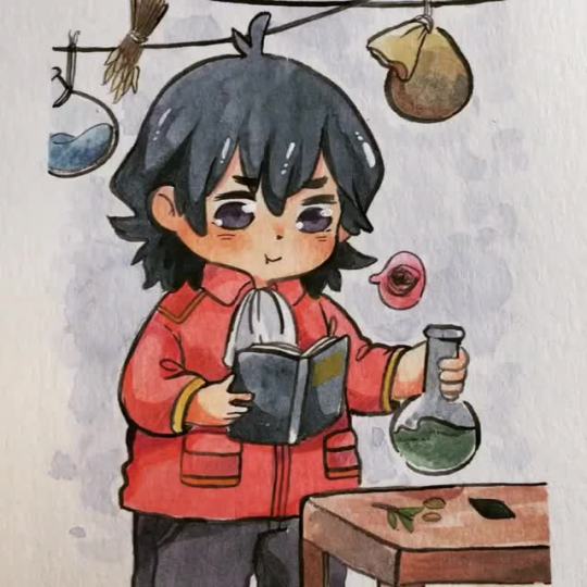 itzahann:  Just a sneak peak of my inktober doodles for Day 6, here’s a little doodle of Keith struggling to make potions!!