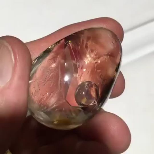 bentheechidna:  leafcrunch:  ramenuzumaki:  Amazing. This is ten thousand year old water trapped inside of a polished quartz crystal.  (Source: 1•2•3)  hey i know i only reblogged this earlier today tagging it with my intention to find and consume