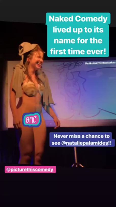 Here’s a pic from Natalie Palamides’s last Naked Comedy...