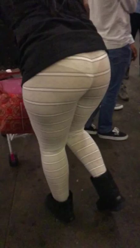 asscheeksncakephat:spotlightcandids:See through ass jiggle slow motion wit it Latina