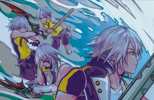 keirukei:Piece i did for riku zine, im sorry it look darker when its print (note: i kinda colorblind to certain colors, 🙇🏻‍♂️)