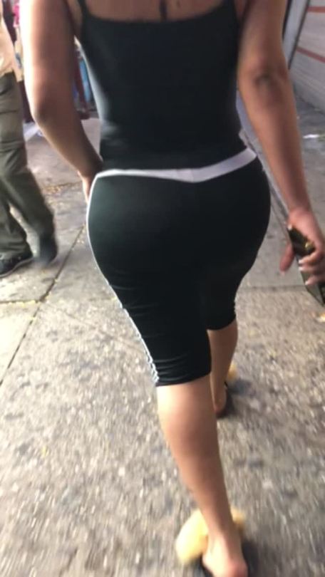 spotlightcandids:Latina with the sexy wedgie VPL Pt1