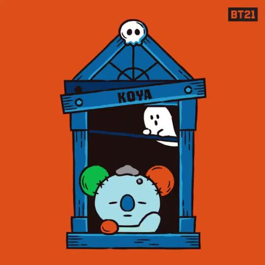 191018 BT21′s Tweet Spooktober is approaching! Be prepared to get booed 👻 #Boo #Halloween #Scary #KOYA #RJ #SHOOKY #MANG...