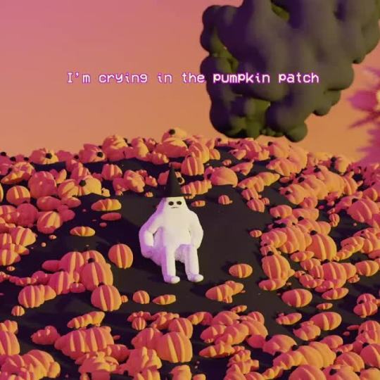 crying in the pumpkin patch