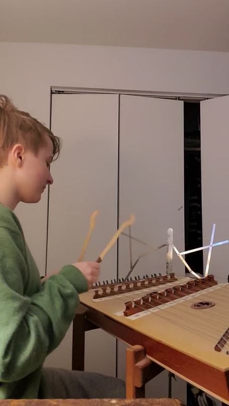 afloweroutofstone:yaninus-de-venoix:have a couple medieval dance tunes, feat. my hammered dulcimer and me in my pajamas since I have no reason to leave the house Catch me and the bard going HAM to these at ye olde inn