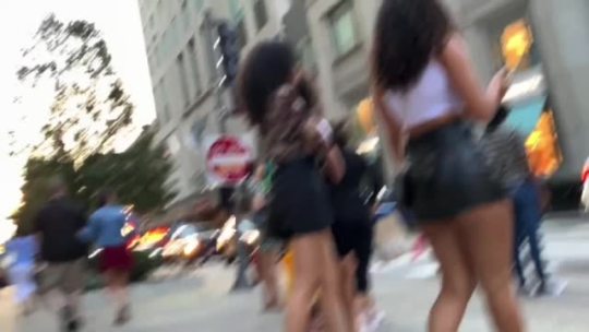 chicagocandid22:SEXY SPICY LATINA BLACK LEATHER SHORTS!!! VIDEO 1:37 MINUTES!!! THREE(3)DOLLARS!!!