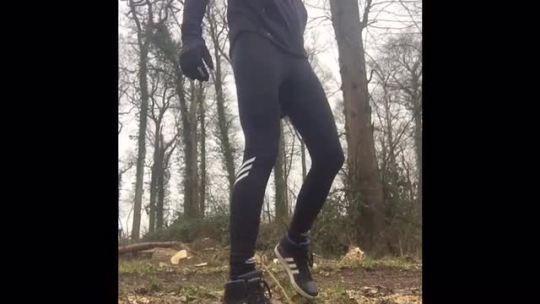 mudmatty:I got some new Adidas leggings and running top. The leggings feel awesome and I decided to take a run in the forest but I found some mud and thought, hey these skin tight leggings would look better with a little mud on them. Only once I’d started