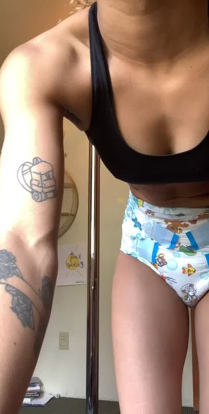 sunnywittledays:Pole practice and diapers More & less tired practice on Onlyfans | Patreon