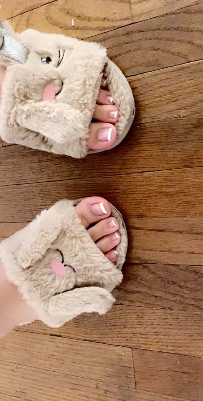 solefulprincess:I got new bunny slippers and a pedicure, so basically I’m ready